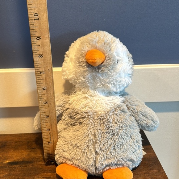 Large size Penguin Warmie Warm Weighted Gray Penguin Warmies in a Microwave - Picture 7 of 7